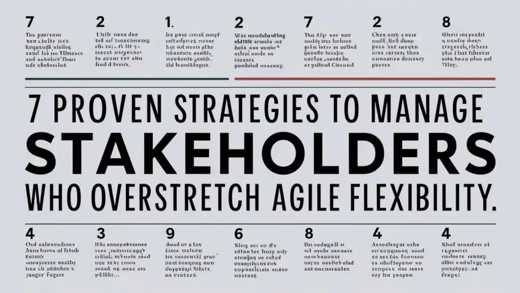 7 Proven Strategies to Manage Stakeholders Who Overstretch Agile Flexibility