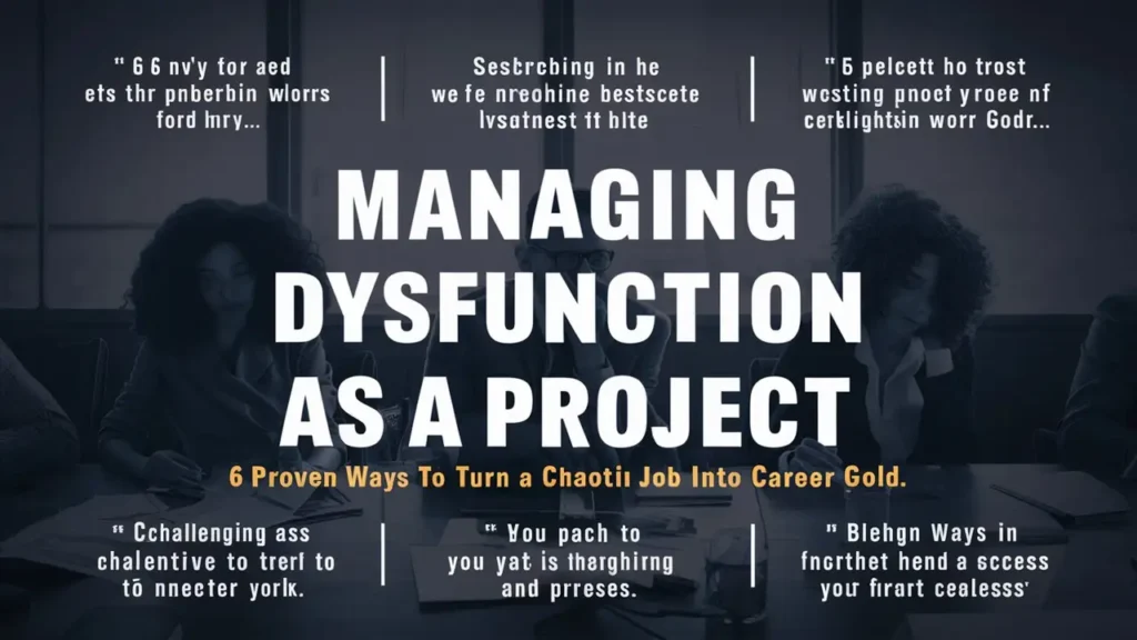 Managing Dysfunction as a Project manager