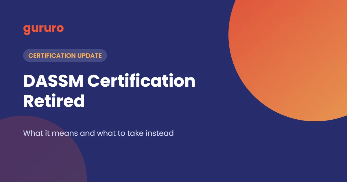 DASSM certification retired by PMI